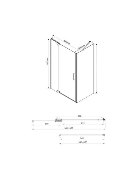 Купить Душевой уголок Extra VSR-1E901010CL, 900/1000*1000, хром, стекло прозрачное, , шт (vsr-1e901010cl) по цене 52655 руб., в Санкт-Петебруге в интернет магазине 100-Систем, а также дургие товары Vincea из раздела Душевые ограждения и Душевые кабины и ограждения