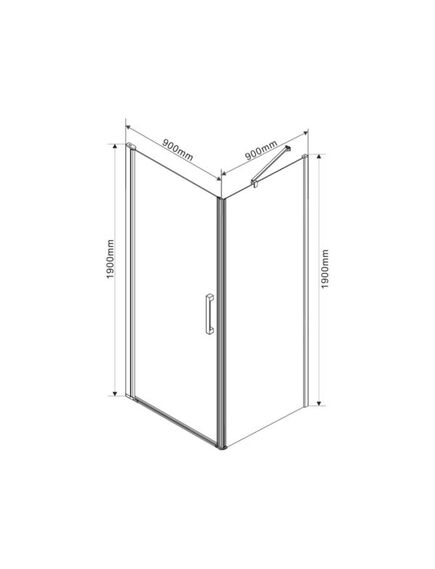 Купить Душевой уголок Orta VSR-1O9090CH-L, 900*900, хром, стекло шиншилла, левый, , шт (vsr-1o9090ch-l) по цене 37110 руб., в Санкт-Петебруге в интернет магазине 100-Систем, а также дургие товары Vincea из раздела Душевые ограждения и Душевые кабины и ограждения