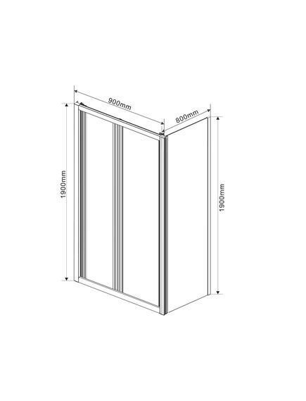 Купить Душевой уголок Garda VSR-1G8090CH, 900*800, хром, стекло шиншилла, , шт (vsr-1g8090ch) по цене 44720 руб., в Санкт-Петебруге в интернет магазине 100-Систем, а также дургие товары Vincea из раздела Душевые ограждения и Душевые кабины и ограждения