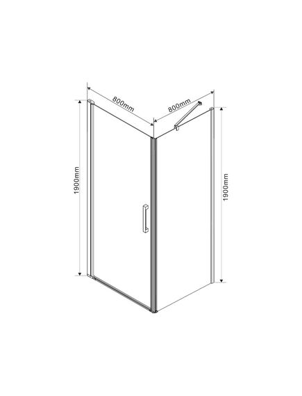 Купить Душевой уголок Orta VSR-1O8080CH-R, 800*800, хром, стекло шиншилла, правый, , шт (vsr-1o8080ch-r) по цене 36720 руб., в Санкт-Петебруге в интернет магазине 100-Систем, а также дургие товары Vincea из раздела Душевые ограждения и Душевые кабины и ограждения