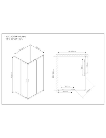 Купить Душевой уголок Scala VSS-2SC8010CL, 1000*800, хром, стекло прозрачное, , шт (vss-2sc8010cl) по цене 27390 руб., в Санкт-Петебруге в интернет магазине 100-Систем, а также дургие товары Vincea из раздела Душевые ограждения и Душевые кабины и ограждения