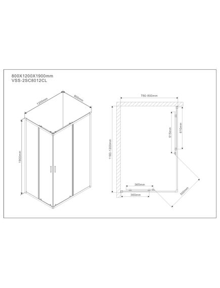 Купить Душевой уголок Scala VSS-2SC8012CL, 1200*800, хром, стекло прозрачное, , шт (vss-2sc8012cl) по цене 24370 руб., в Санкт-Петебруге в интернет магазине 100-Систем, а также дургие товары Vincea из раздела Душевые ограждения и Душевые кабины и ограждения