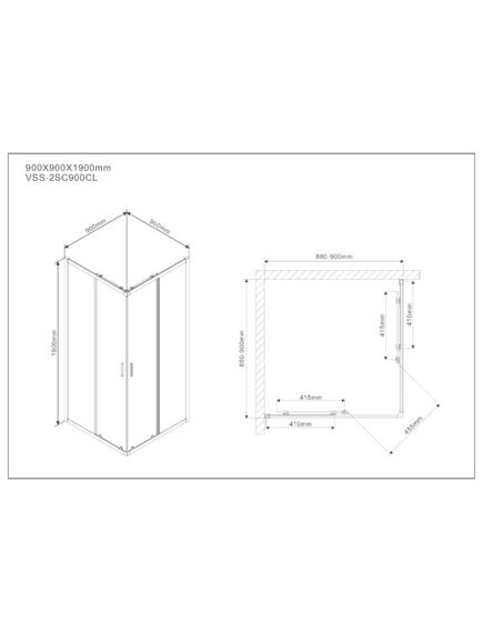 Купить Душевой уголок Scala VSS-2SC900CL, 900*900, хром, стекло прозрачное, , шт (vss-2sc900cl) по цене 21310 руб., в Санкт-Петебруге в интернет магазине 100-Систем, а также дургие товары Vincea из раздела Душевые ограждения и Душевые кабины и ограждения