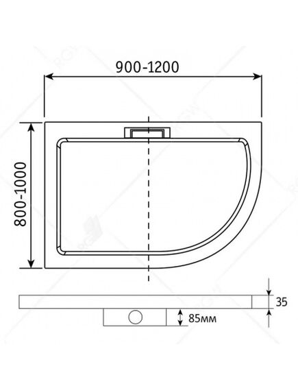 Купить Душевой поддон асимметричный RGW GWS-41R (03150492-01r) по цене 34833.24 руб., в Санкт-Петебруге в интернет магазине 100-Систем, а также дургие товары RGW из раздела Нестандартные и Душевые поддоны