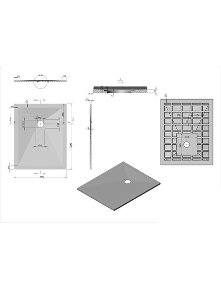 Купить Поддон для душа из искусственного камня  VST-4SR8010G,1000*800*25, серый, , шт (vst-4sr8010g) по цене 21570 руб., в Санкт-Петебруге в интернет магазине 100-Систем, а также дургие товары Vincea из раздела Прямоугольные и Душевые поддоны