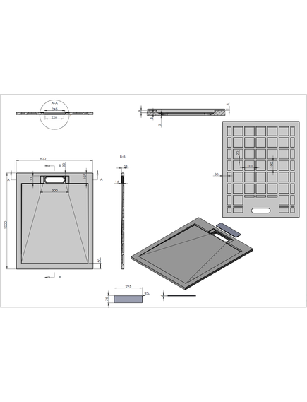 Купить Поддон для душа из искусственного камня VST-4SRL8010A,1000*800*25, антрацит, , шт (vst-4srl8010a) по цене 24570 руб., в Санкт-Петебруге в интернет магазине 100-Систем, а также дургие товары Vincea из раздела Прямоугольные и Душевые поддоны