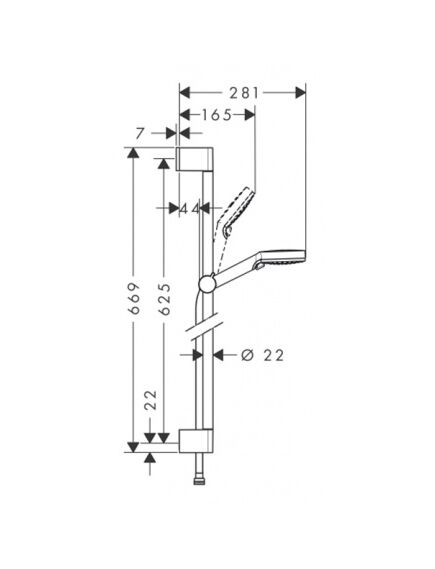 Купить Душевой гарнитур Hansgrohe Crometta 26532400 Хром Белый (26532400) по цене 11017.98 руб., в Санкт-Петебруге в интернет магазине 100-Систем, а также дургие товары HANSGROHE из раздела Душевые гарнитуры и Душевые стойки, системы, панели, гарнитуры