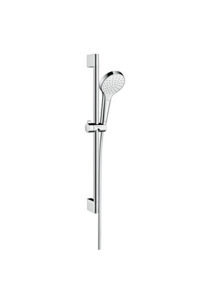 Купить Душевой гарнитур Hansgrohe Croma Select E 26564400 Белый, Хром (26564400) по цене 13631.59 руб., в Санкт-Петебруге в интернет магазине 100-Систем, а также дургие товары HANSGROHE из раздела Душевые гарнитуры и Душевые стойки, системы, панели, гарнитуры