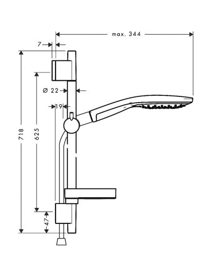 Купить Душевой гарнитур Hansgrohe Raindance Select S 27802400 Хром Белый (27802400) по цене 33903.5 руб., в Санкт-Петебруге в интернет магазине 100-Систем, а также дургие товары HANSGROHE из раздела Душевые гарнитуры и Душевые стойки, системы, панели, гарнитуры