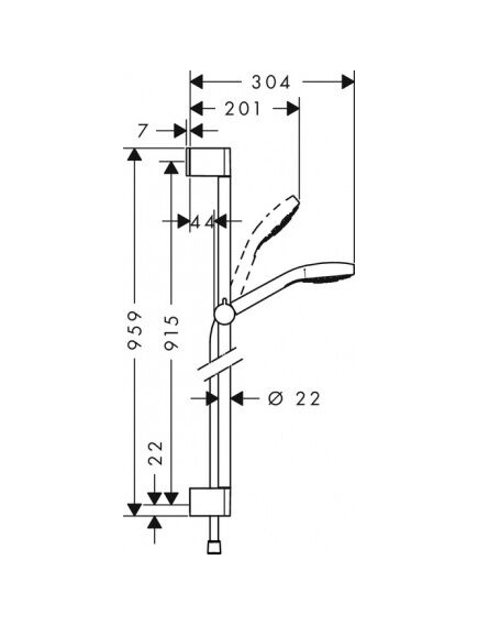 Купить Душевой гарнитур Hansgrohe Croma Select E 26594400 Хром Белый (26594400) по цене 14382.32 руб., в Санкт-Петебруге в интернет магазине 100-Систем, а также дургие товары HANSGROHE из раздела Душевые гарнитуры и Душевые стойки, системы, панели, гарнитуры