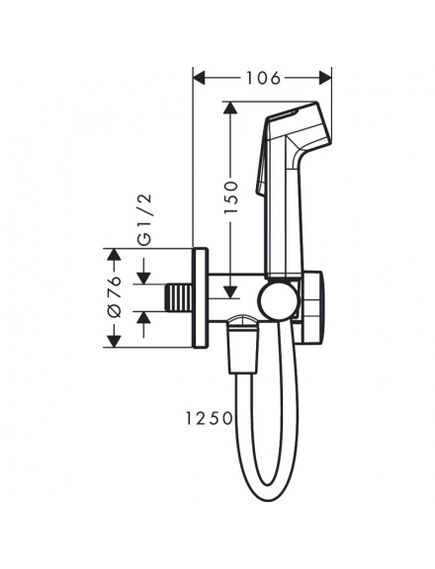 Купить Гигиенический душ Hansgrohe Bidette S 29230000 хром (29230000) по цене 19850 руб., в Санкт-Петебруге в интернет магазине 100-Систем, а также дургие товары HANSGROHE из раздела Гигиенические лейки и Гигиенический душ