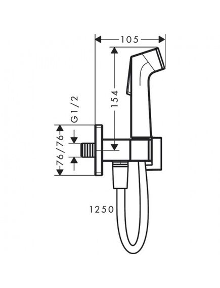 Купить Гигиенический душ Hansgrohe Bidette E 29231000 хром (29231000) по цене 23810 руб., в Санкт-Петебруге в интернет магазине 100-Систем, а также дургие товары HANSGROHE из раздела Гигиенические лейки и Гигиенический душ