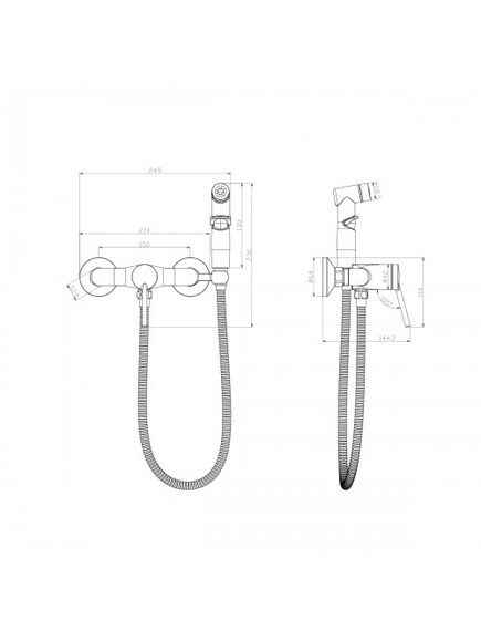 Купить Смеситель Lemark Minima LM3818C с гигиеническим душем (lm3818c) по цене 10850 руб., в Санкт-Петебруге в интернет магазине 100-Систем, а также дургие товары LEMARK из раздела Гигиенический душ со смесителем и Гигиенический душ