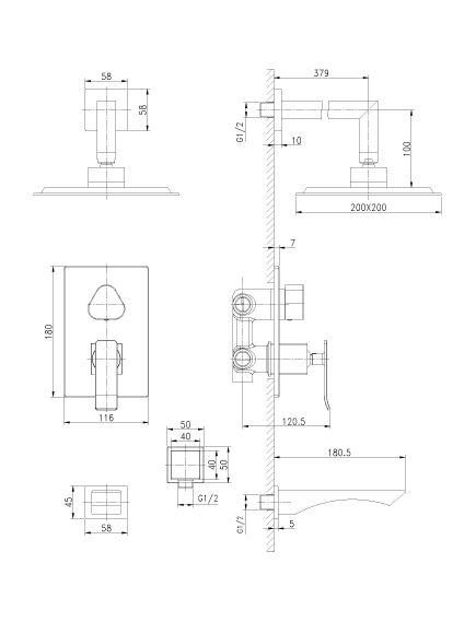 Купить Смеситель Lemark Contest LM5822CW для ванны и душа, встраиваемый (lm5822cw) по цене 36400 руб., в Санкт-Петебруге в интернет магазине 100-Систем, а также дургие товары LEMARK из раздела Душевые комплекты встраиваемого монтажа и Душевые системы встраиваемого монтажа