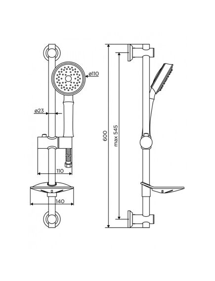 Купить Душевой гарнитур Dorff Classic D0180000 (d0180000) по цене 5690 руб., в Санкт-Петебруге в интернет магазине 100-Систем, а также дургие товары Dorff из раздела Душевые гарнитуры и Душевые стойки, системы, панели, гарнитуры