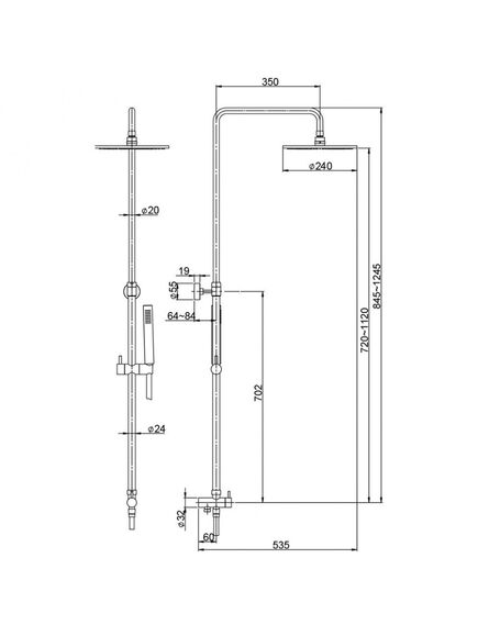 Купить Душевая система Paini Rst2 (50cr191art9p3) по цене 22990 руб., в Санкт-Петебруге в интернет магазине 100-Систем, а также дургие товары Paini из раздела Душевые гарнитуры и Душевые стойки, системы, панели, гарнитуры