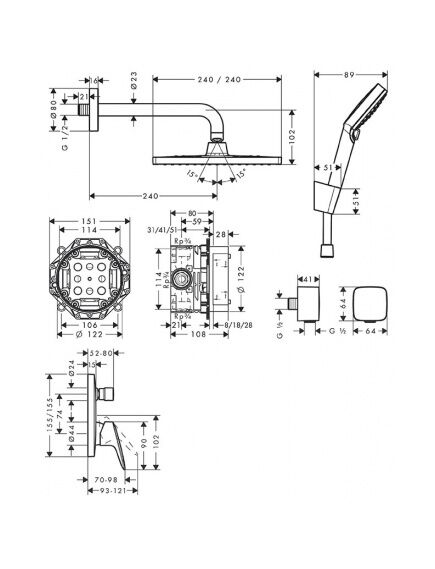 Купить Душевая система Hansgrohe Crometta E 27957000  (27957000) по цене 135727.51 руб., в Санкт-Петебруге в интернет магазине 100-Систем, а также дургие товары HANSGROHE из раздела Душевые комплекты встраиваемого монтажа и Душевые системы встраиваемого монтажа