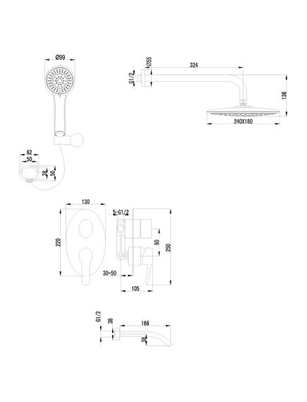 Купить Смеситель Lemark Atlantiss LM3222C для ванны и душа, встраиваемый (lm3222c) по цене 21480 руб., в Санкт-Петебруге в интернет магазине 100-Систем, а также дургие товары LEMARK из раздела Душевые комплекты встраиваемого монтажа и Душевые комплекты встраиваемого монтажа