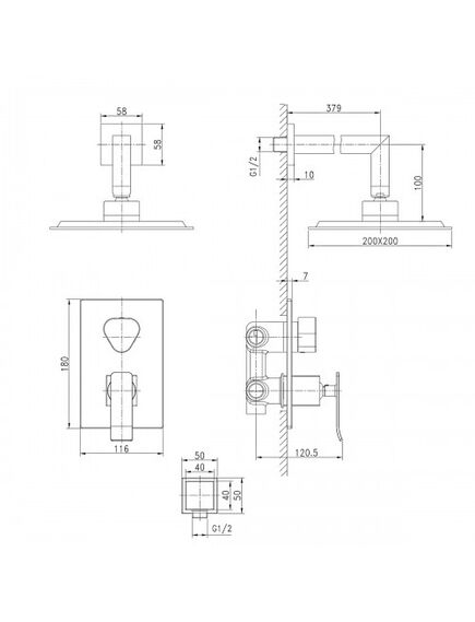 Купить Смеситель Lemark Contest LM5829CW для душа, встраиваемый (lm5829cw) по цене 34550 руб., в Санкт-Петебруге в интернет магазине 100-Систем, а также дургие товары LEMARK из раздела Душевые комплекты встраиваемого монтажа и Душевые системы встраиваемого монтажа