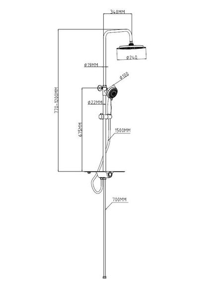 Купить Душевая система, арт. ST1010shelf, ESKO ECO (st1010shelf) по цене 10990 руб., в Санкт-Петебруге в интернет магазине 100-Систем, а также дургие товары ESKO из раздела Душевые гарнитуры и Душевые стойки, системы, панели, гарнитуры