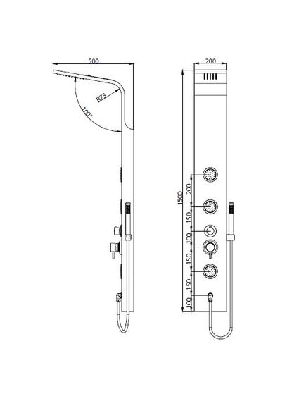 Купить Душевая панель RGW Shower Panels SP-04 21140104-10 Матовый хром (21140104-10) по цене 27353.92 руб., в Санкт-Петебруге в интернет магазине 100-Систем, а также дургие товары RGW из раздела Душевые панели и Душевые стойки, системы, панели, гарнитуры