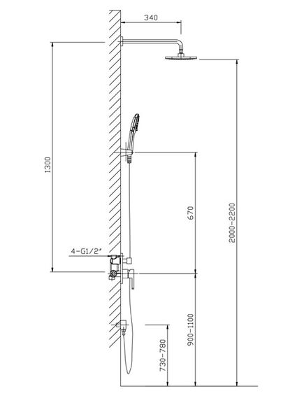 Купить Душевая система Timo Selene SX-2069/00 SM1113 (sx-2069/00sm (1113)) по цене 36254 руб., в Санкт-Петебруге в интернет магазине 100-Систем, а также дургие товары TIMO из раздела Душевые комплекты встраиваемого монтажа и Душевые системы встраиваемого монтажа