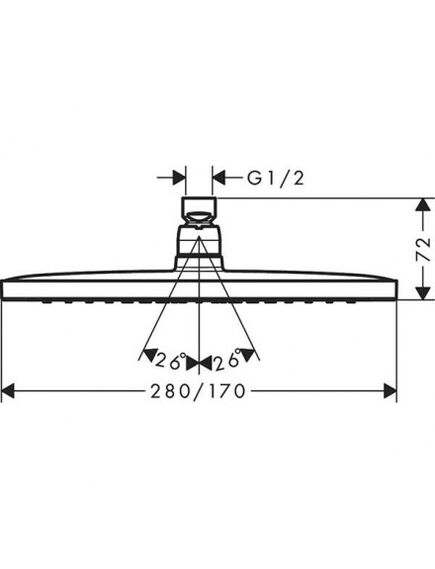 Купить Верхний душ Hansgrohe Croma E 26257000 хром (26257000) по цене 59675.94 руб., в Санкт-Петебруге в интернет магазине 100-Систем, а также дургие товары HANSGROHE из раздела Верхний душ и Комплектующие для встраиваемых систем