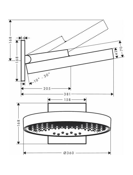 Купить Верхний душ Hansgrohe Rainfinity 26234000 Хром (26234000) по цене 257761.7 руб., в Санкт-Петебруге в интернет магазине 100-Систем, а также дургие товары HANSGROHE из раздела Верхний душ и Комплектующие для встраиваемых систем