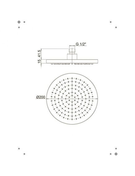 Купить Верхний душ Paini 200 мм, круглый (50cr759tcare20e) по цене 3960 руб., в Санкт-Петебруге в интернет магазине 100-Систем, а также дургие товары Paini из раздела Верхний душ и Комплектующие для встраиваемых систем