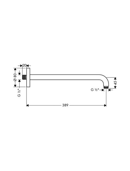 Купить Кронштейн для верхнего душа Hansgrohe 27413000 Хром (27413000) по цене 14466.95 руб., в Санкт-Петебруге в интернет магазине 100-Систем, а также дургие товары HANSGROHE из раздела Кронштейны для верхнего душа и Комплектующие для встраиваемых систем