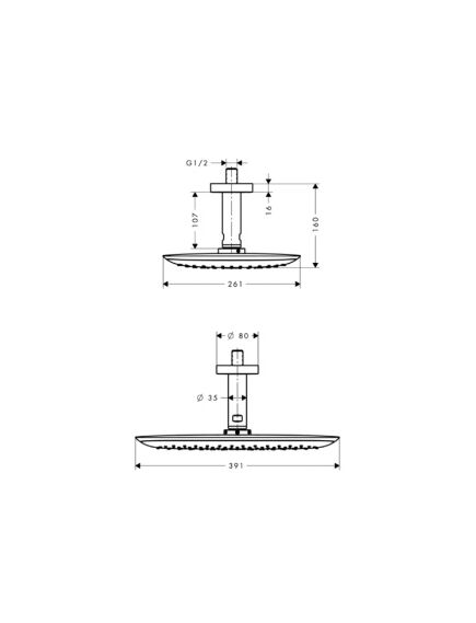 Купить Верхний душ Hansgrohe PuraVida 27390400 Хром/Белый (27390400) по цене 185529.18 руб., в Санкт-Петебруге в интернет магазине 100-Систем, а также дургие товары HANSGROHE из раздела Верхний душ и Комплектующие для встраиваемых систем