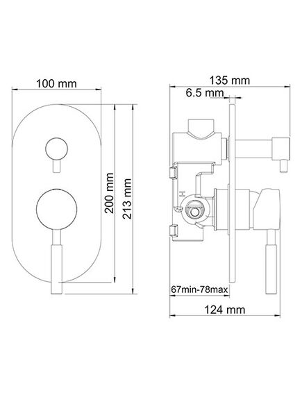 Купить Смеситель для душа WasserKRAFT Wern 4241 Матовый Хром (4241) по цене 20270 руб., в Санкт-Петебруге в интернет магазине 100-Систем, а также дургие товары WasserKRAFT из раздела Смесители для встраиваемых систем и Комплектующие для встраиваемых систем