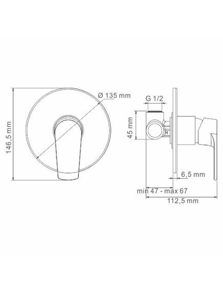 Купить Смеситель для душа WasserKRAFT Dill 6151 Хром (6151) по цене 6960 руб., в Санкт-Петебруге в интернет магазине 100-Систем, а также дургие товары WasserKRAFT из раздела Смесители для встраиваемых систем и Комплектующие для встраиваемых систем