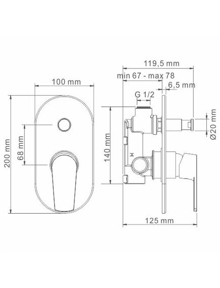 Купить Смеситель WasserKraft Dill 6161 для ванны и душа. встраиваемый. хром (6161) по цене 13490 руб., в Санкт-Петебруге в интернет магазине 100-Систем, а также дургие товары WasserKRAFT из раздела Смесители для встраиваемых систем и Комплектующие для встраиваемых систем