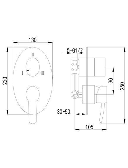 Купить Смеситель Lemark Atlantiss LM3228C для ванны и душа, встраиваемый (lm3228c) по цене 14000 руб., в Санкт-Петебруге в интернет магазине 100-Систем, а также дургие товары LEMARK из раздела Смесители для встраиваемых систем и Комплектующие для встраиваемых систем