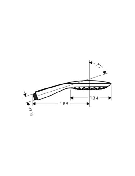 Купить Ручной душ Hansgrohe PuraVida 28557000 хром (28557000) по цене 25479.3 руб., в Санкт-Петебруге в интернет магазине 100-Систем, а также дургие товары HANSGROHE из раздела Лейки и Комплектующие для душа