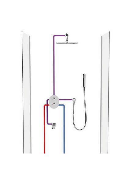 Купить Смеситель для душа Ravak Chrome X070075 с термостатом Хром (x070075) по цене 31240 руб., в Санкт-Петебруге в интернет магазине 100-Систем, а также дургие товары RAVAK из раздела Смесители для встраиваемых систем и Комплектующие для встраиваемых систем