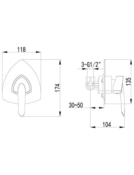 Купить Смеситель Lemark Mars LM3523C для душа, встраиваемый (lm3523c) по цене 7900 руб., в Санкт-Петебруге в интернет магазине 100-Систем, а также дургие товары LEMARK из раздела Смесители для встраиваемых систем и Комплектующие для встраиваемых систем