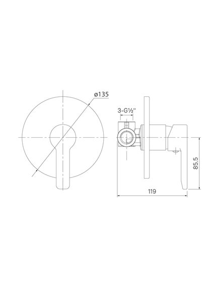 Купить Смеситель Iddis Sena SENSB00i66 для душа, встраиваемый с одним выходом (sensb00i66) по цене 5240 руб., в Санкт-Петебруге в интернет магазине 100-Систем, а также дургие товары IDDIS из раздела Смесители для встраиваемых систем и Комплектующие для встраиваемых систем