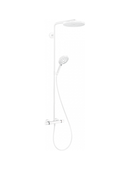 Купить Душевая система Hansgrohe Raindance Select S 27633700 Белая матовая (27633700) по цене 222301.23 руб., в Санкт-Петебруге в интернет магазине 100-Систем, а также дургие товары HANSGROHE из раздела Душевые стойки и Душевые стойки, системы, панели, гарнитуры