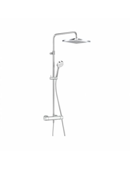 Купить KLUDI LOGO DUAL SHOWER SYSTEM Душевая система с термостатом, арт. 6809805-00 (6809805-00) по цене 75290 руб., в Санкт-Петебруге в интернет магазине 100-Систем, а также дургие товары Kludi из раздела Душевые стойки и Душевые стойки, системы, панели, гарнитуры