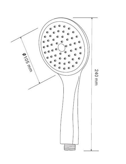 Купить Ручной душ, 1 реж., арт. VSP851, VODA (vsp851) по цене 955 руб., в Санкт-Петебруге в интернет магазине 100-Систем, а также дургие товары ESKO из раздела Лейки и Комплектующие для душа