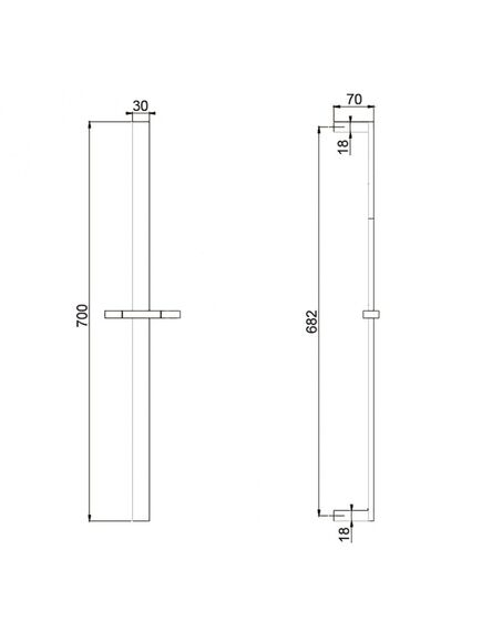 Купить Душевая стойка квадратная Paini (50pz129qqri) по цене 23100 руб., в Санкт-Петебруге в интернет магазине 100-Систем, а также дургие товары Paini из раздела Штанги и Комплектующие для душа