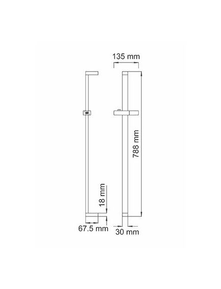 Купить Стойка для душа WasserKRAFT А037 (a037) по цене 4361 руб., в Санкт-Петебруге в интернет магазине 100-Систем, а также дургие товары WasserKRAFT из раздела Штанги и Комплектующие для душа