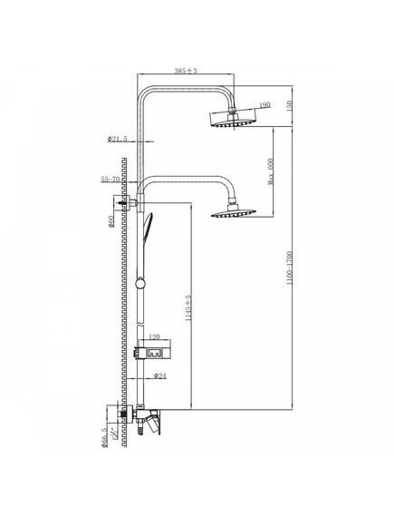 Купить Смеситель Lemark Tropic LM7002BL для ванны и душа (lm7002bl) по цене 30920 руб., в Санкт-Петебруге в интернет магазине 100-Систем, а также дургие товары LEMARK из раздела Душевые стойки и Душевые стойки, системы, панели, гарнитуры