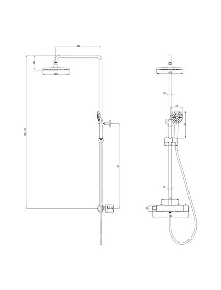 Купить Смеситель Lemark Bronx LM3770GM для душа термостатический (lm3770gm) по цене 68140 руб., в Санкт-Петебруге в интернет магазине 100-Систем, а также дургие товары LEMARK из раздела Душевые стойки и Душевые стойки, системы, панели, гарнитуры