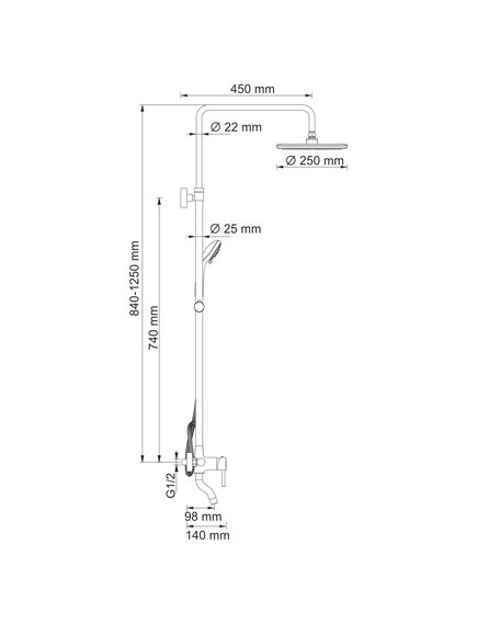 Купить Душевая система WasserKRAFT A14401 Хром (a14401) по цене 40570 руб., в Санкт-Петебруге в интернет магазине 100-Систем, а также дургие товары WasserKRAFT из раздела Душевые стойки и Душевые стойки, системы, панели, гарнитуры