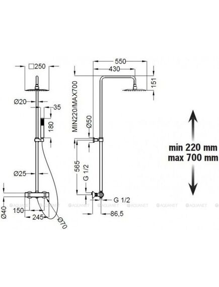 Купить Душевая стойка Cezares MOLVENO-CD-T-01-Cr, хром (molveno-cd-t-01-cr) по цене 55510 руб., в Санкт-Петебруге в интернет магазине 100-Систем, а также дургие товары CEZARES из раздела Душевые стойки и Душевые стойки, системы, панели, гарнитуры