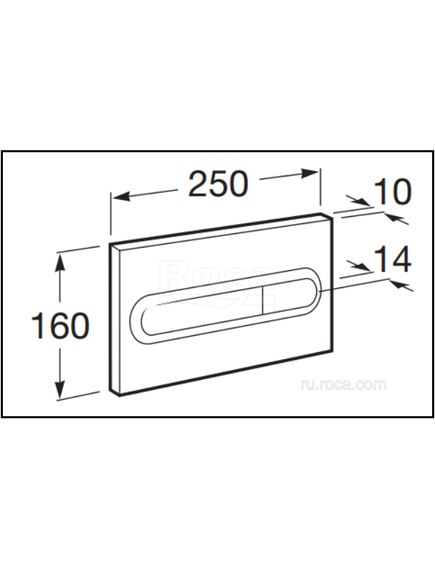 Купить Панель смыва для инсталляции Roca PL-1 890095000 (890095000) по цене 3419.36 руб., в Санкт-Петебруге в интернет магазине 100-Систем, а также дургие товары ROCA из раздела Клавиши смыва и Инсталляции