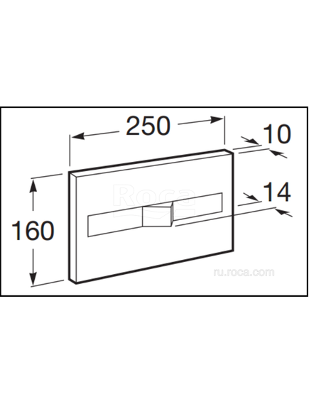 Купить Панель смыва для инсталляции Roca PL-2 890096002 (890096002) по цене 4363.66 руб., в Санкт-Петебруге в интернет магазине 100-Систем, а также дургие товары ROCA из раздела Клавиши смыва и Инсталляции